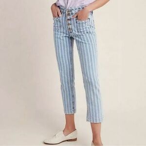 Anthropologie Pilcro and the Letterpress high rise slim cropped jeans 🩷